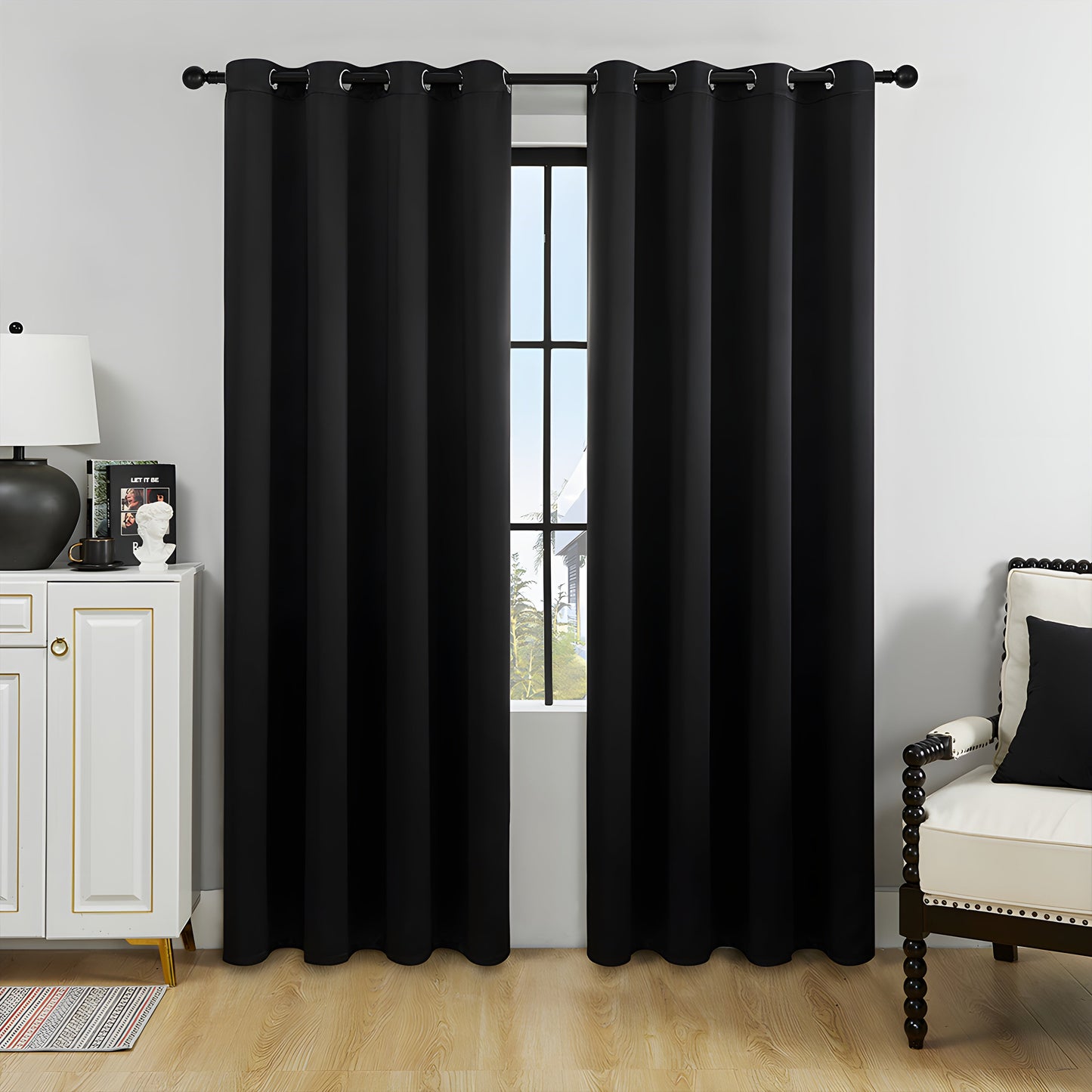 Room Darkening & Light Reducing Curtain in Solid Color Fabric