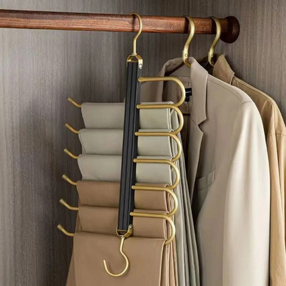 Wardrobe Space Saving Trouser Hanger | Durable Aluminum Clothes Hangers for Trousers