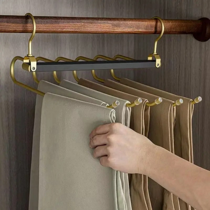Wardrobe Space Saving Trouser Hanger | Durable Aluminum Clothes Hangers for Trousers