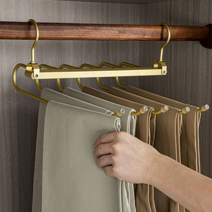 Wardrobe Space Saving Trouser Hanger | Durable Aluminum Clothes Hangers for Trousers
