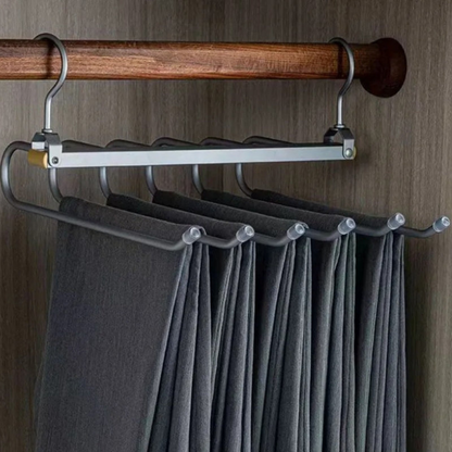 Wardrobe Space Saving Trouser Hanger | Durable Aluminum Clothes Hangers for Trousers