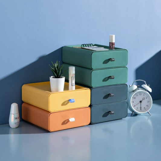 Home Office Stackable Storage Boxes | Modern Colorful Organizers