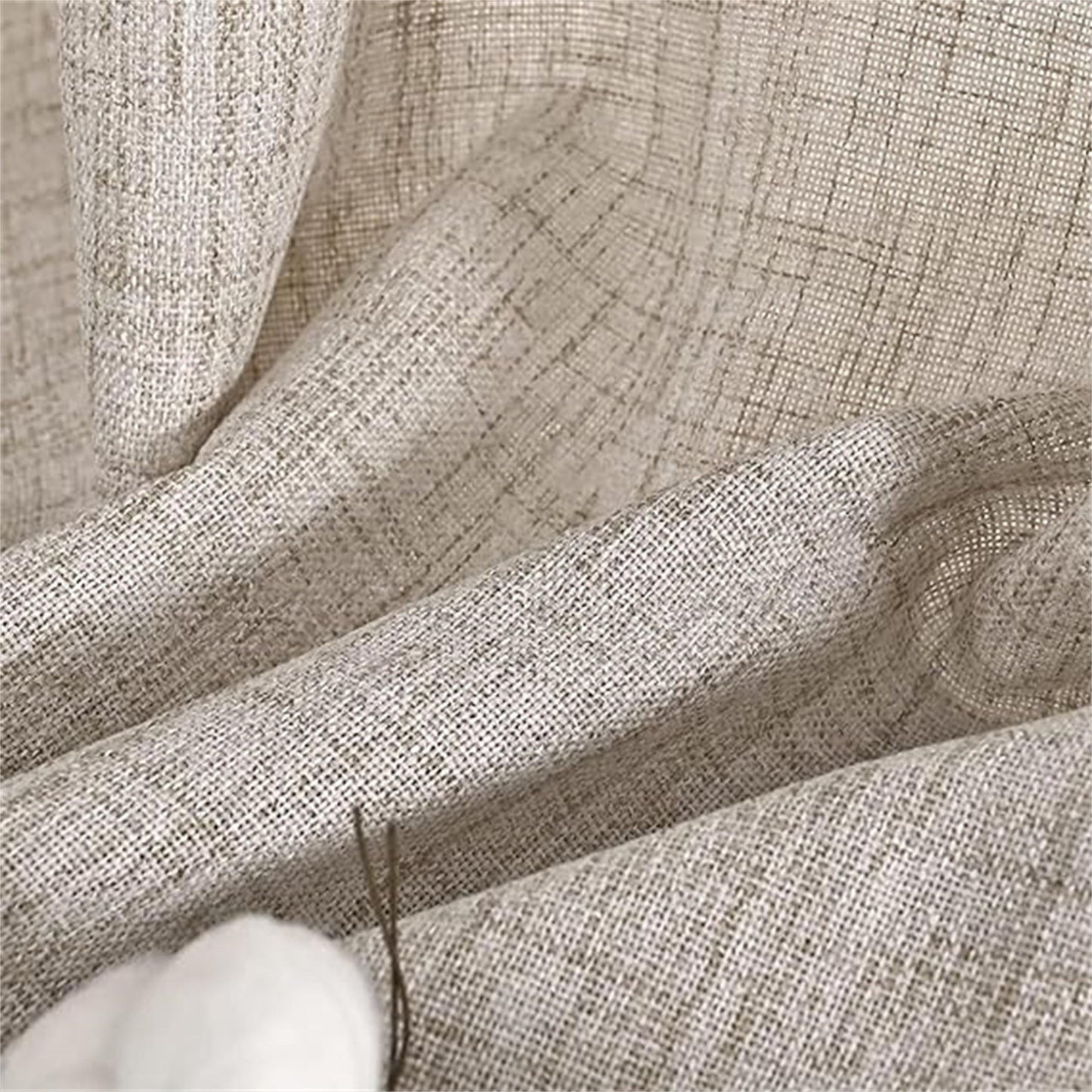 Japanese Style Linen Luxury Curtains with Grommet Design